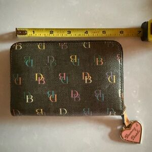 Dooney & Bourke Brown Wallet with Multicolor Logo